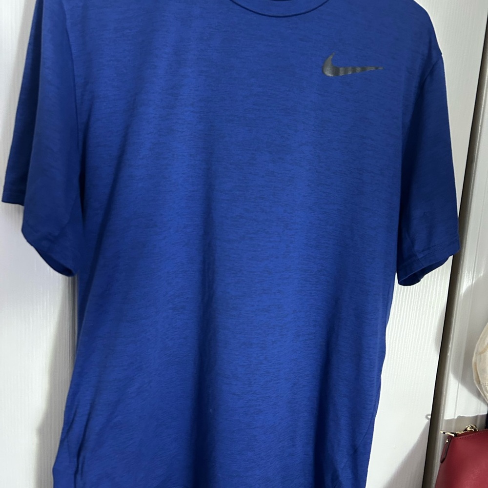 Nike Men's Short Sleeve Tee in Blue with Black Logo